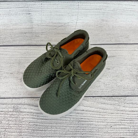 Soft Science Women's Green Weave Light Walker Lace Up Shoes Size 6 - Picture 3 of 11